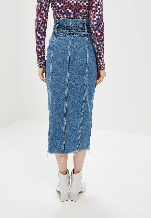 

Юбка джинсовая River Island; River Island RI004EWEQUD8, Голубой