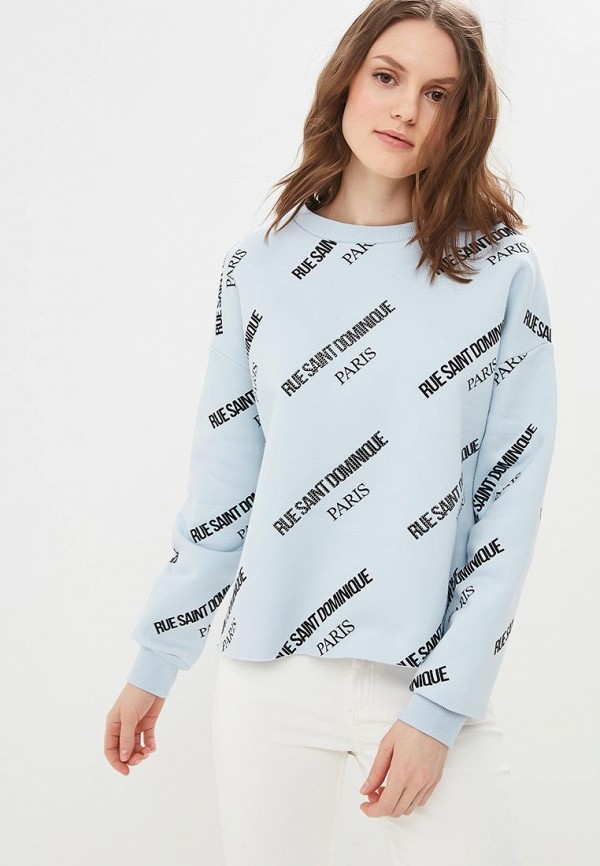 

Свитшот River Island, Голубой, River Island RI004EWEQUE9