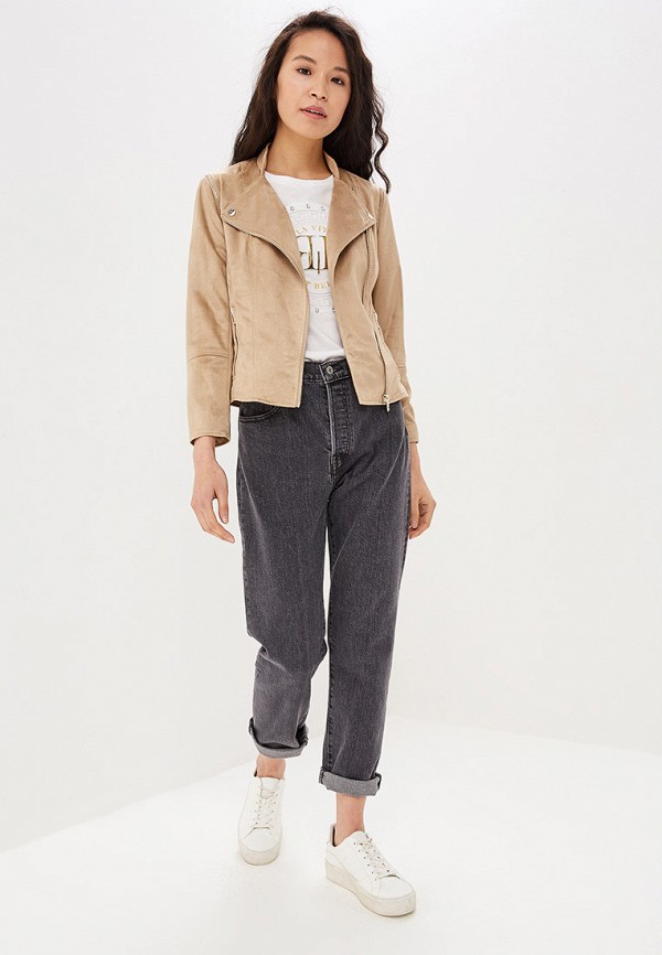 

Куртка кожаная River Island, Бежевый, River Island RI004EWFBLK1
