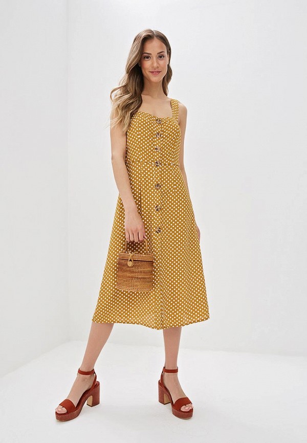 

Сарафан River Island, River Island RI004EWFFCU2, Желтый