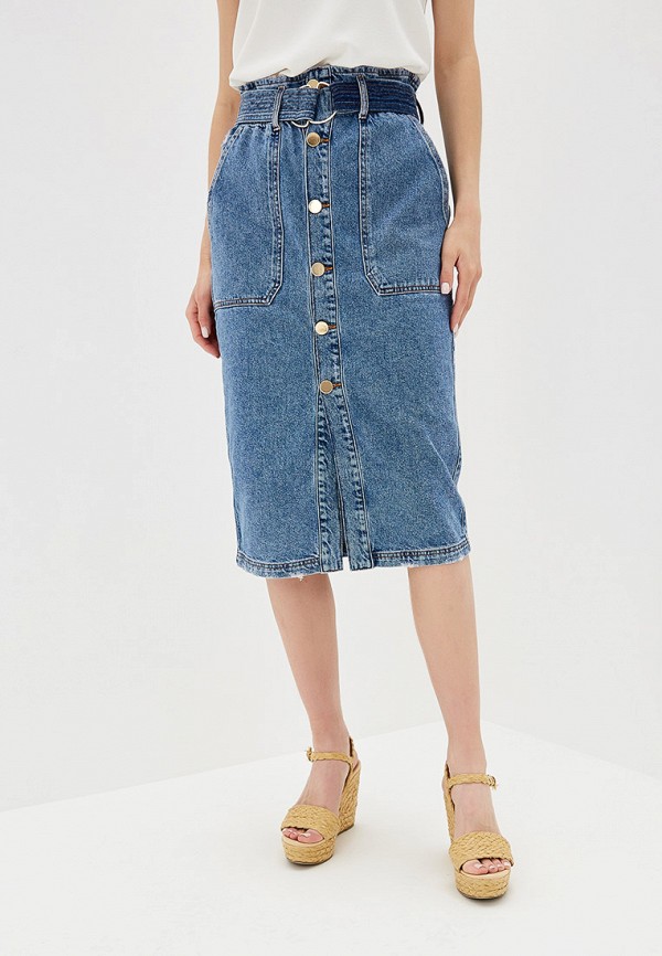 

Юбка джинсовая River Island, Синий, River Island RI004EWFIQR9