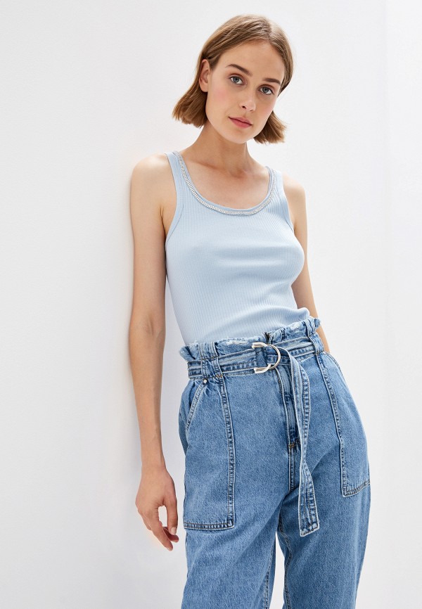 

Майка River Island, Голубой, River Island RI004EWFUGF1