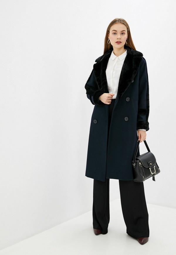 

Пальто River Island, Синий, River Island RI004EWHCBV0