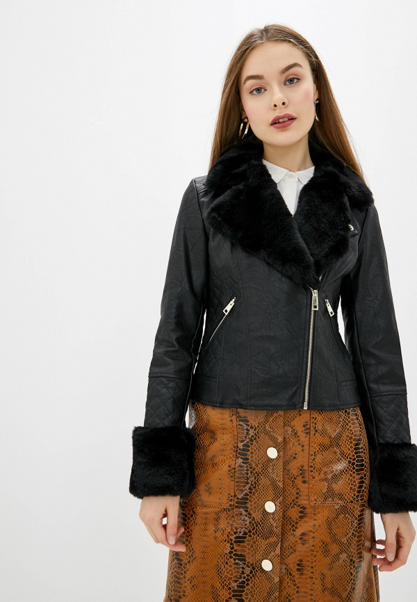 

Куртка кожаная River Island, Черный, River Island RI004EWHCBV2