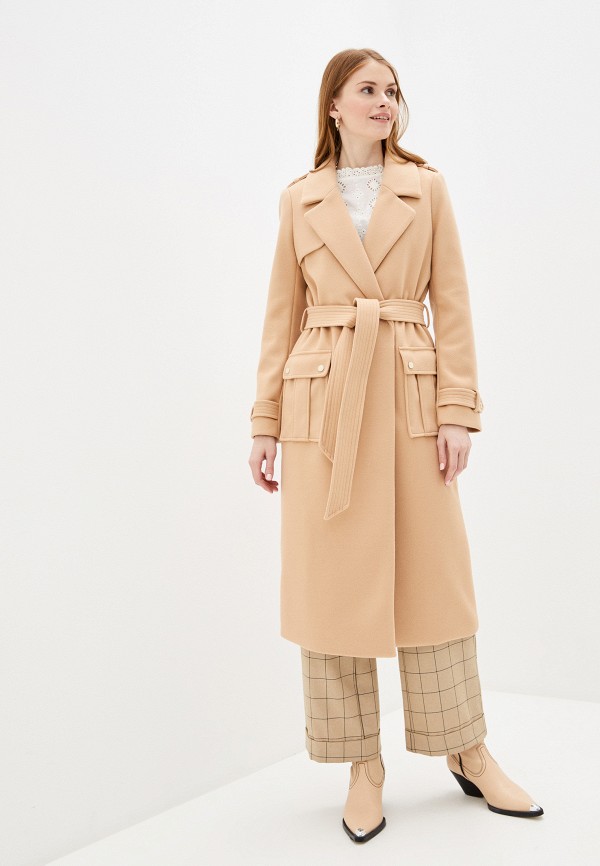 

Пальто River Island, Бежевый, River Island RI004EWIGOZ1