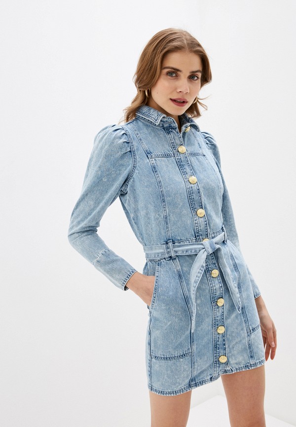 

Платье джинсовое River Island, Голубой, River Island RI004EWIKLQ6