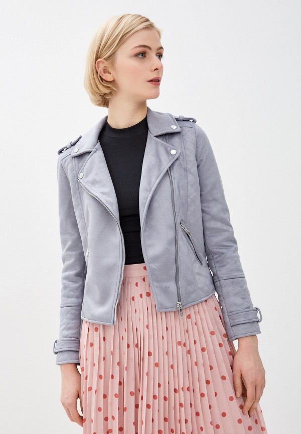 

Куртка кожаная River Island, Серый, River Island RI004EWIKLR4