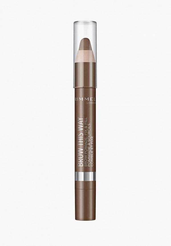 

Помада для бровей Rimmel, Коричневый, Brow This Way 003 Dark Brown 3.25 г