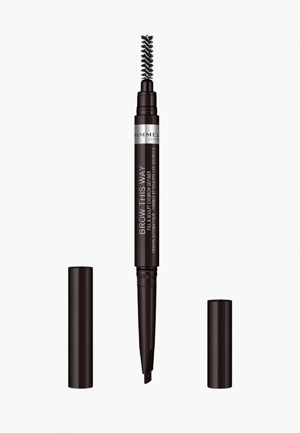 

Карандаш для бровей Rimmel, Черный, Brow This Way Fill&Sculpt Тон 004