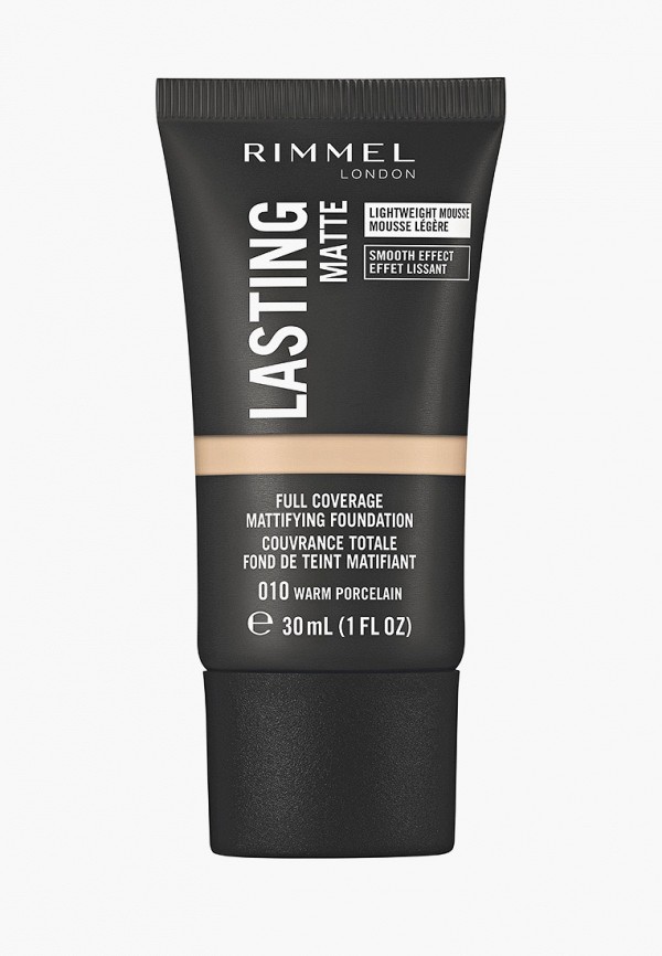 

Тональный крем Rimmel, Прозрачный, LASTING MATTE Full Coverage Mattifying Foundation, Тон 010