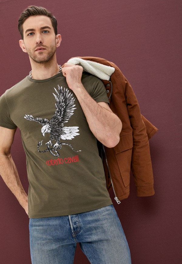 

Футболка Roberto Cavalli, Хаки, Roberto Cavalli RO352EMMBKC3