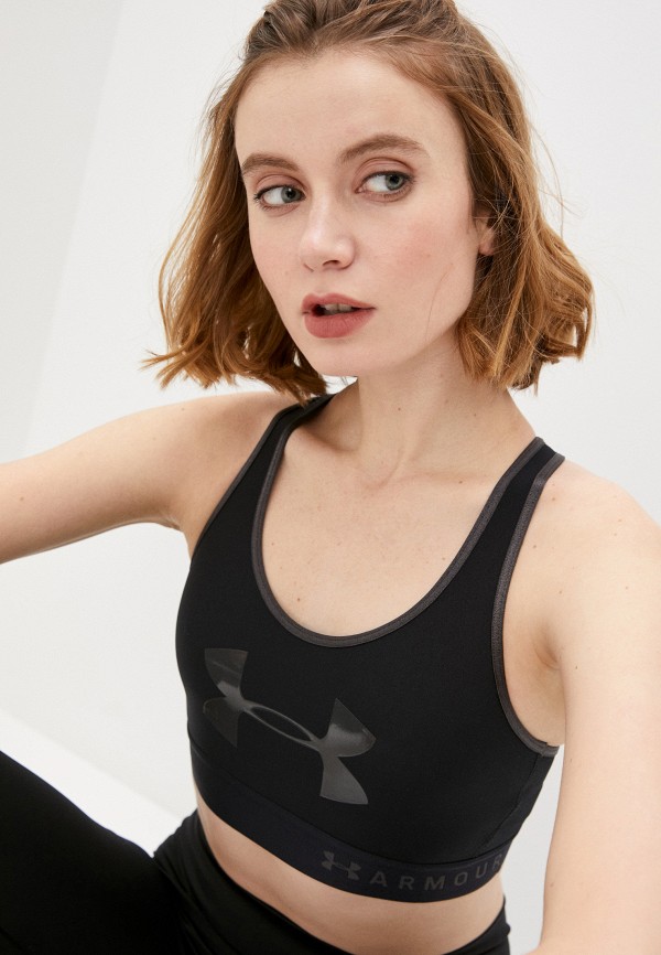 

Топ спортивный Under Armour, Черный, Armour Mid Keyhole Graphic