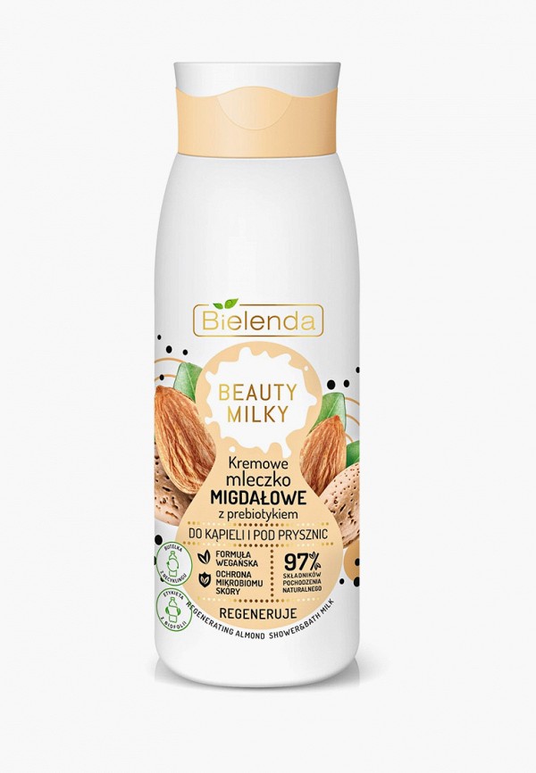 

Молочко для душа Bielenda, Прозрачный, сливочно-миндальное, BEAUTY MILKY, с пребиотиком, 400 мл