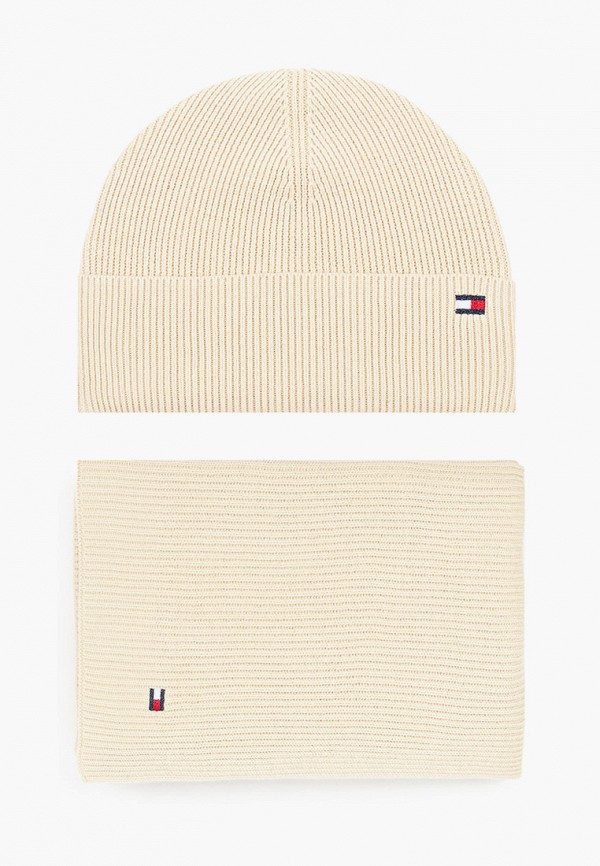 

Шапка и шарф Tommy Hilfiger, Бежевый