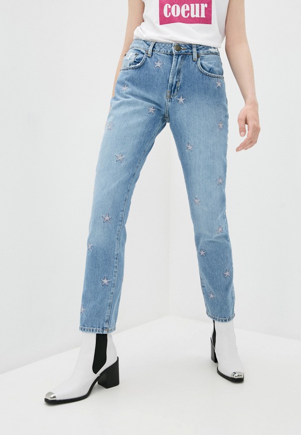 

Джинсы One Teaspoon, Голубой, HIGH WAIST STRAIGHT LEG