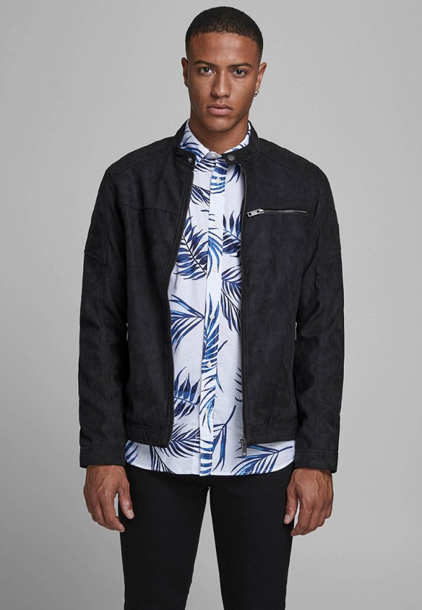 

Куртка кожаная Jack & Jones, Черный