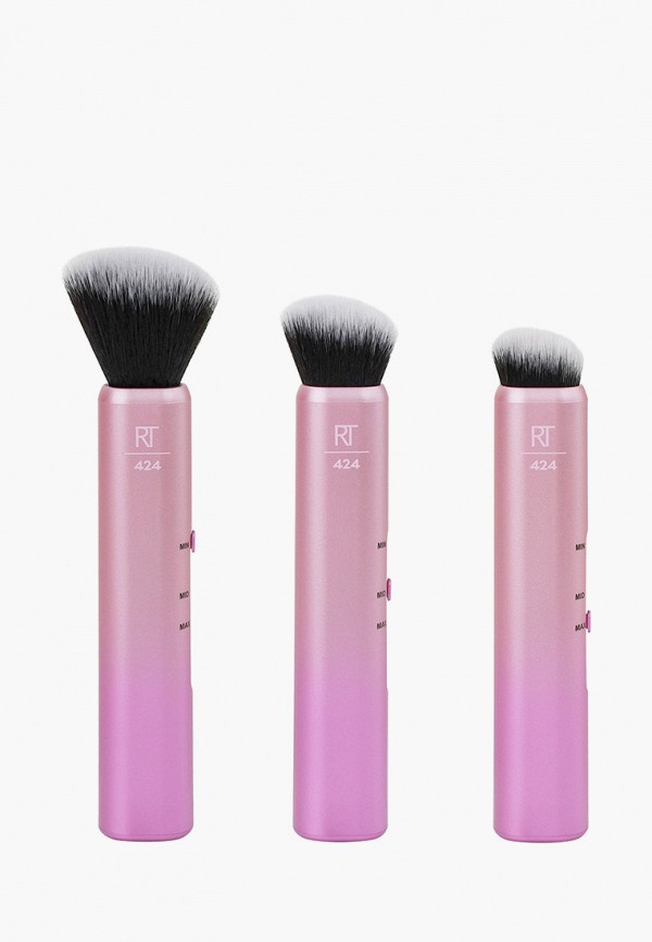 

Кисть для лица Real Techniques, Розовый, 3-в-1 Custom Contour Brush