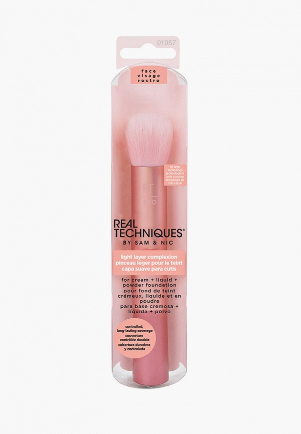 

Кисть для лица Real Techniques, Розовый, Light Layer Complexion Brush