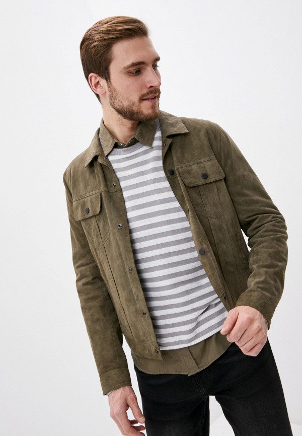 

Куртка кожаная Blouson, Хаки