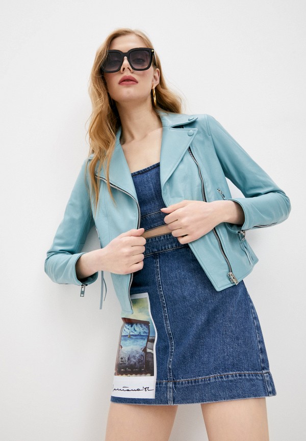 

Куртка кожаная Blouson, Бирюзовый