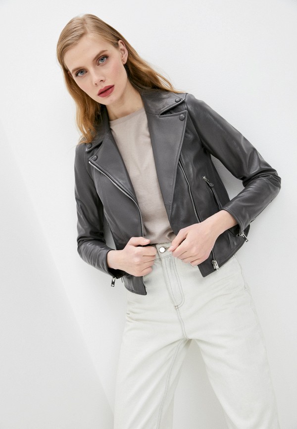 

Куртка кожаная Blouson, Серый