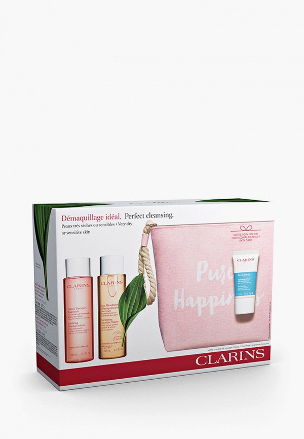 

Набор для ухода за лицом Clarins, Разноцветный, в косметичке