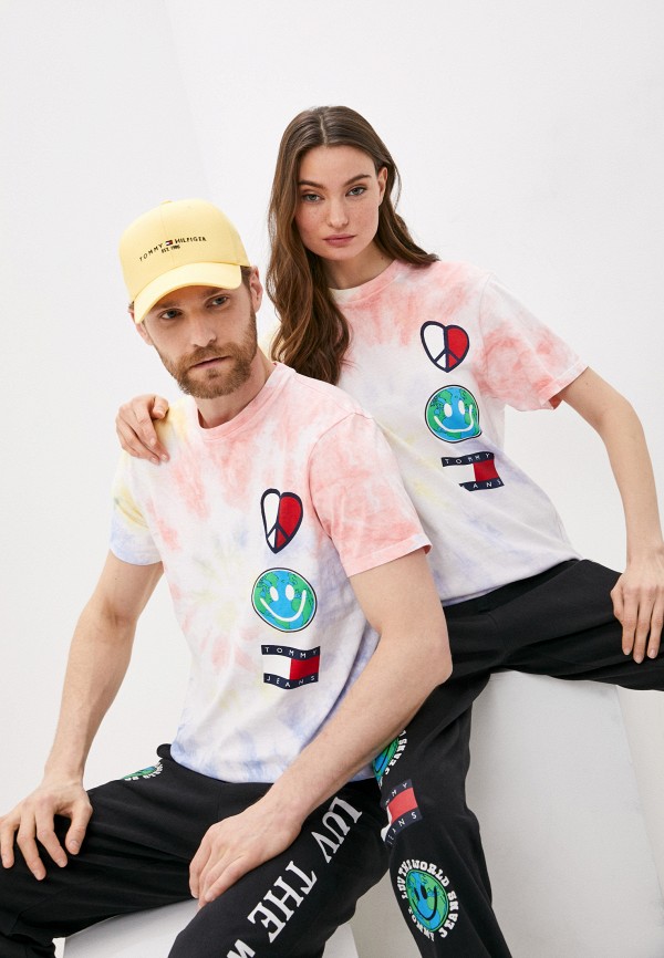 

Футболка Tommy Jeans, Разноцветный, LUV THE WORLD