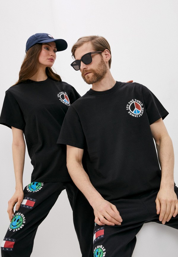 

Футболка Tommy Jeans, Черный, LUV THE WORLD