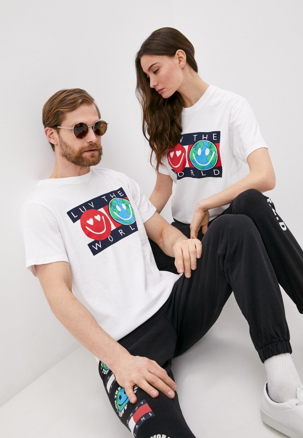 

Футболка Tommy Jeans, Белый, LUV THE WORLD