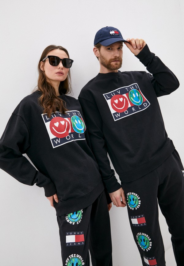 

Свитшот Tommy Jeans, Черный, LUV THE WORLD