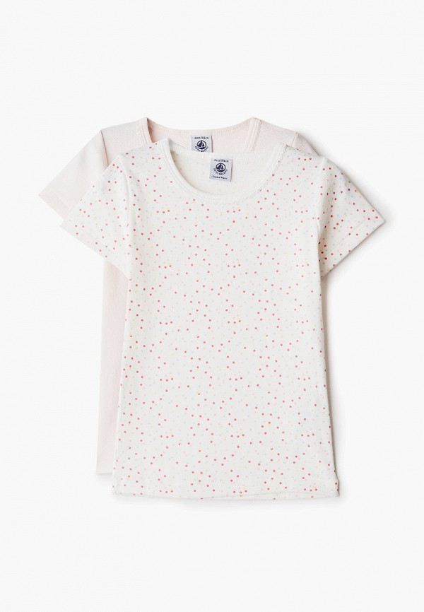 

Футболки 2 шт. Petit Bateau, Белый;розовый, Petit Bateau RTLAAB447801