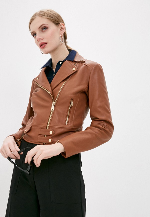 

Куртка кожаная Pinko, Коричневый, Pinko RTLAAB632401