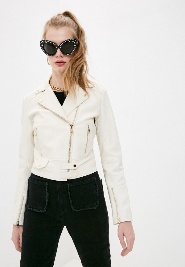 

Куртка кожаная Pinko, Бежевый, Pinko RTLAAB632501