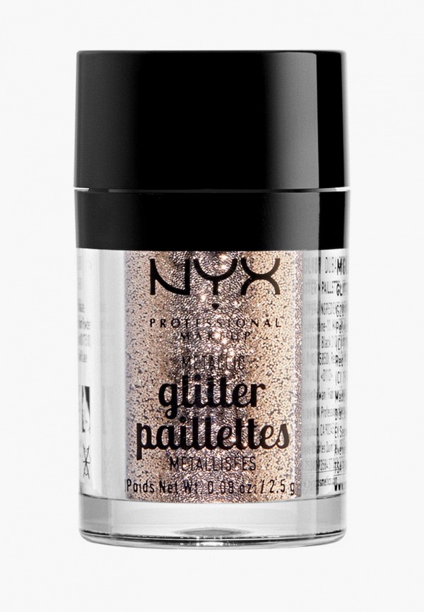 

Глиттер Nyx Professional Makeup, Золотой, для лица и тела "Metallic Glitter", оттенок 04, Goldstone, Золотистый, Сверкающий финиш, 2,5 г