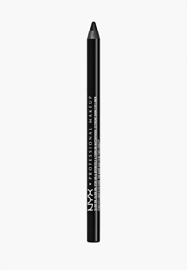 

Карандаш для глаз Nyx Professional Makeup, Черный, стойкий "Slide On Pencil", оттенок 07, JET BLACK, перламутровый, 1.2 г