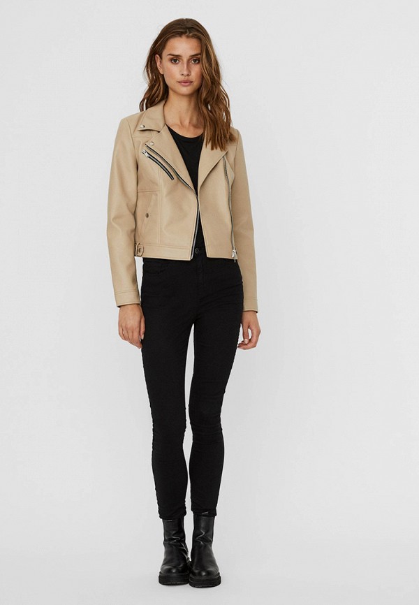 

Куртка кожаная Vero Moda, Бежевый