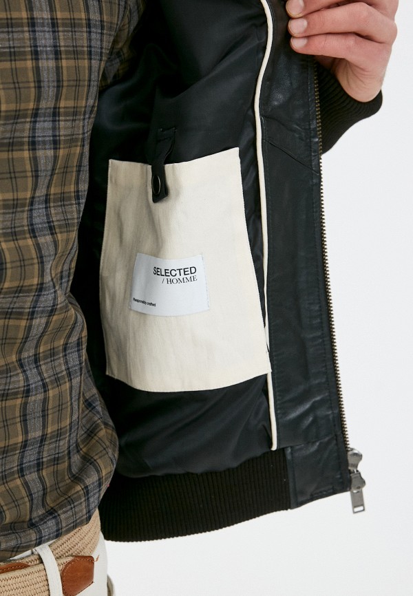 фото Куртка кожаная selected homme
