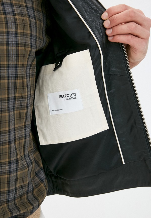 фото Куртка кожаная selected homme