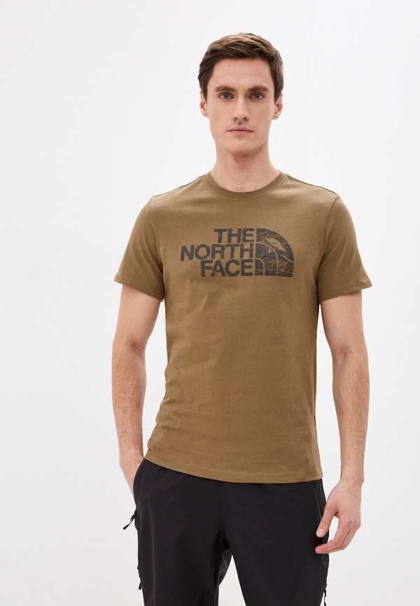 

Футболка The North Face, Коричневый, M S/S WOOD DOME TEE