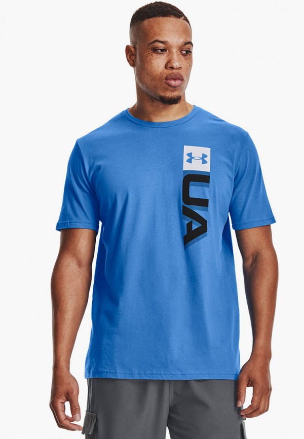 

Футболка спортивная Under Armour, Голубой, UA BOXED WORDMARK SS