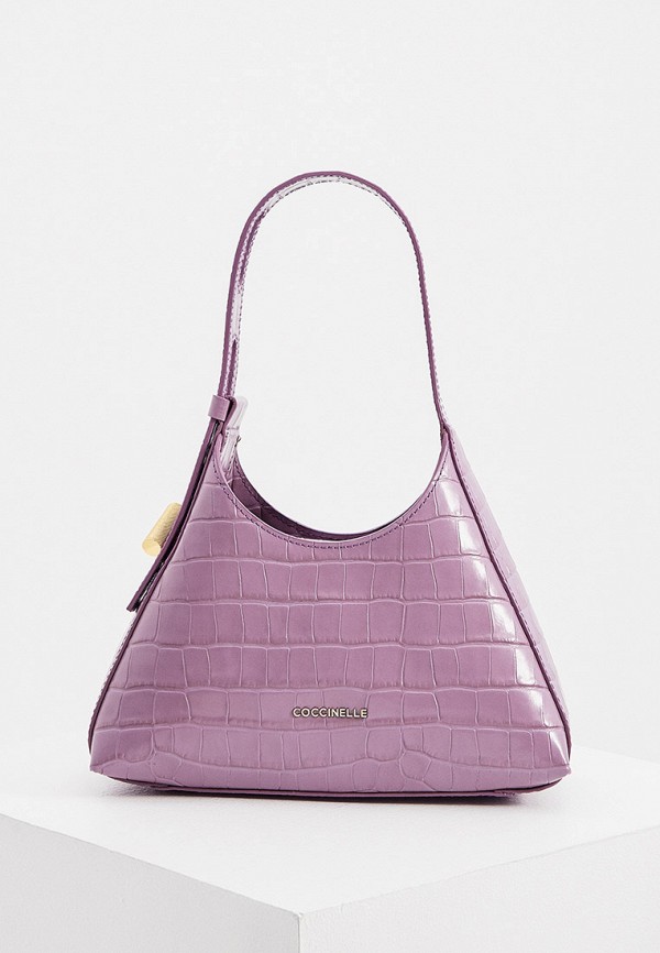 

Сумка Coccinelle, Фиолетовый, FEDRA CROCO SHINY SOFT