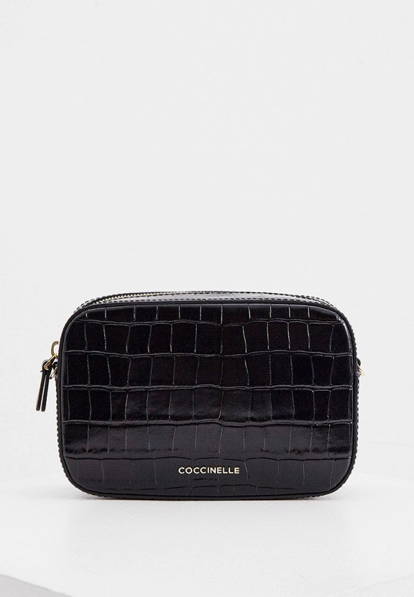 

Сумка Coccinelle, Черный, TEBE CROCO SHINY SOFT