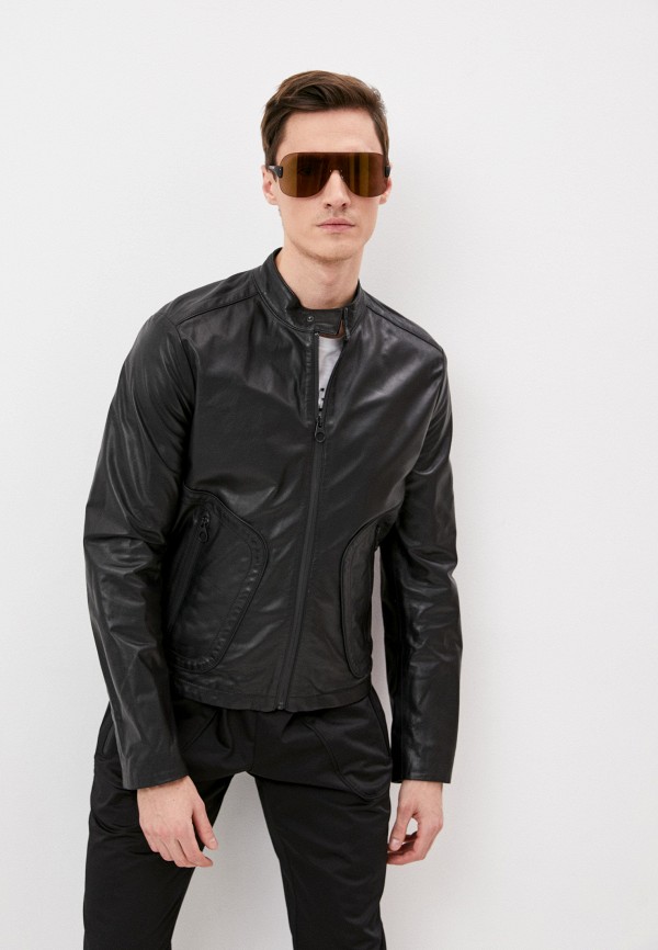 

Куртка кожаная Bikkembergs, Черный