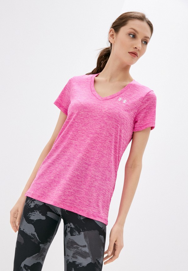 

Футболка спортивная Under Armour, Розовый, Tech SSV - Twist