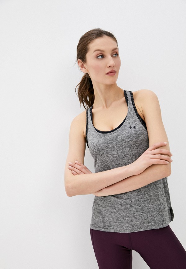 

Майка спортивная Under Armour, Серый, UA Knockout Mesh Back Tank