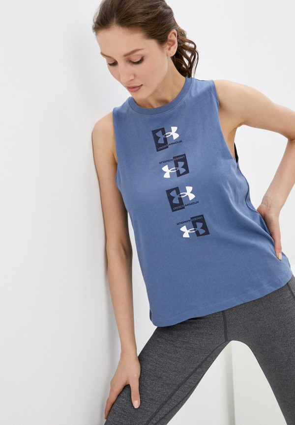 

Майка спортивная Under Armour, Голубой, Live UA Repeat Muscle Tank