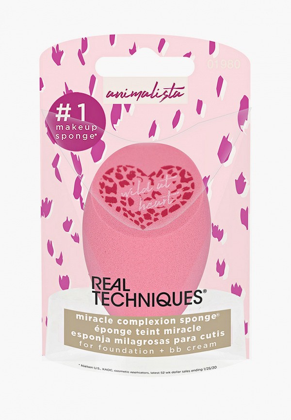 

Спонж для макияжа Real Techniques, Прозрачный, Wild At Heart Miracle Complexion Sponge