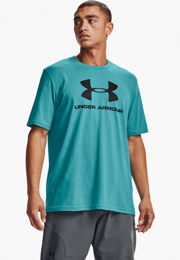 

Футболка спортивная Under Armour, Бирюзовый, UA SPORTSTYLE LOGO SS
