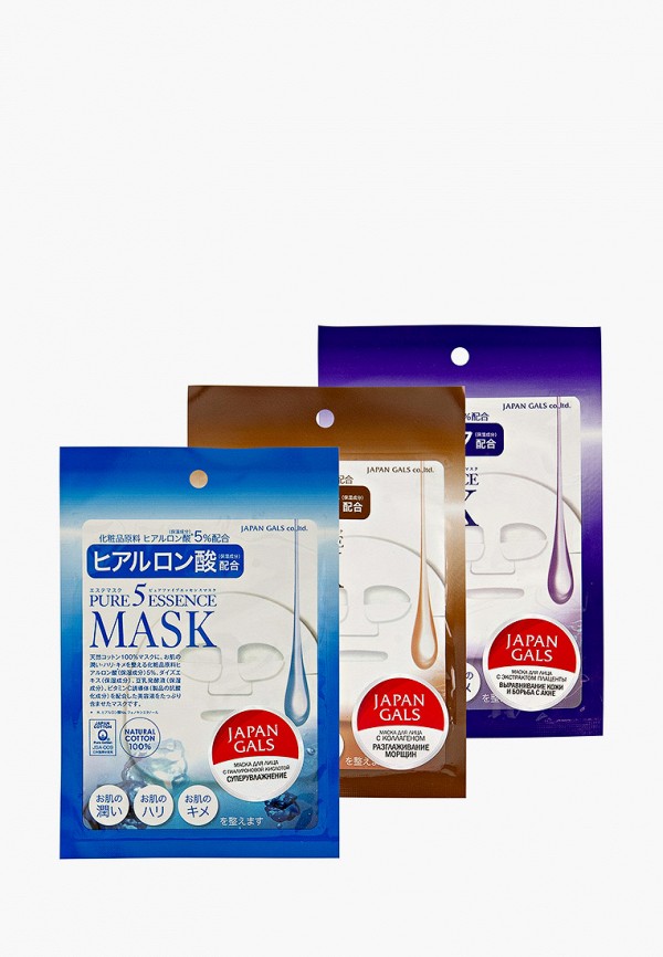 

Набор масок для лица Japan Gals, Прозрачный, Pure5 Essence