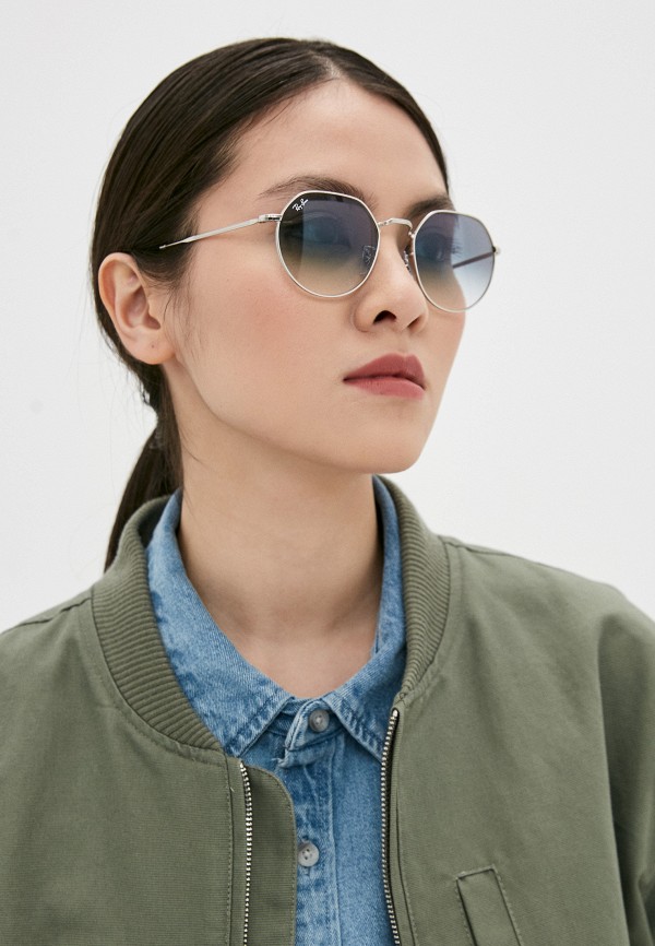 Очки солнцезащитные Ray-Ban® серебряный, размер 51, фото 6